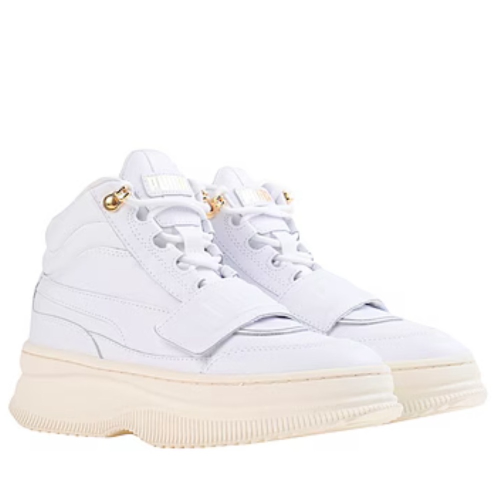 Puma Women’s Deva Boot Shoes White High Top Sneakers S-280 Sz 8.5